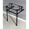 Kingston Brass VBH242030MB Templeton 24" x 20-3/8" x 30" Brass Console Sink Legs, Blk VBH242030MB - alternate 2